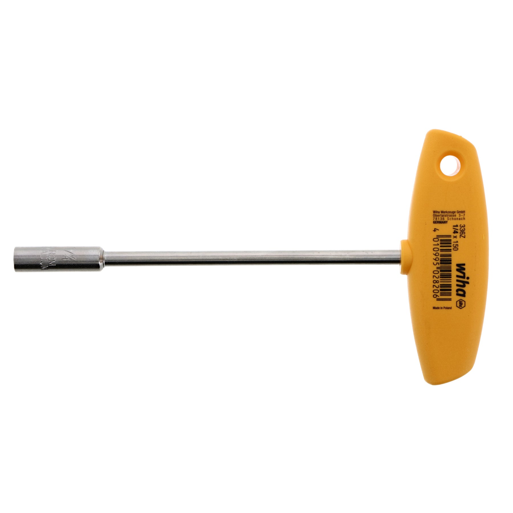 Wiha 33659 Classic Grip T-Handle Nut Driver 1/4"