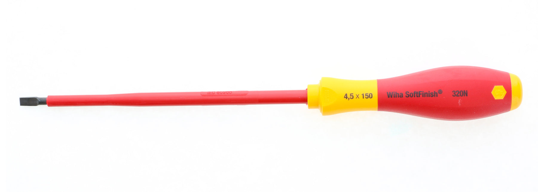 Wiha 92012 Insulated SoftFinish Slotted Screwdriver 4.5 x 150mm