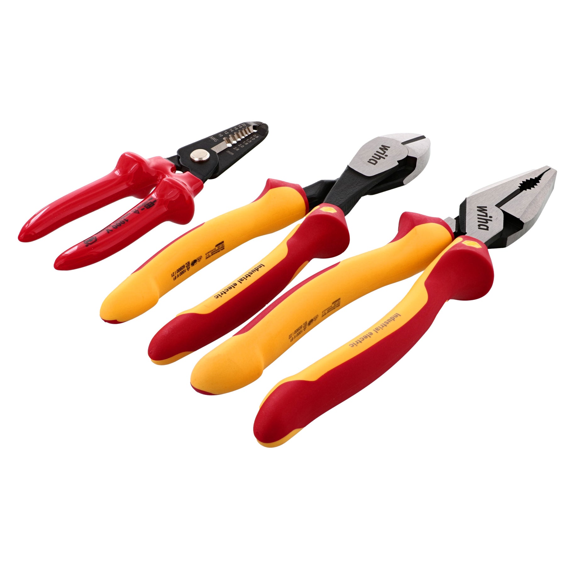 3 Piece Insulated Pliers, Cutters, Wire Stripper Set