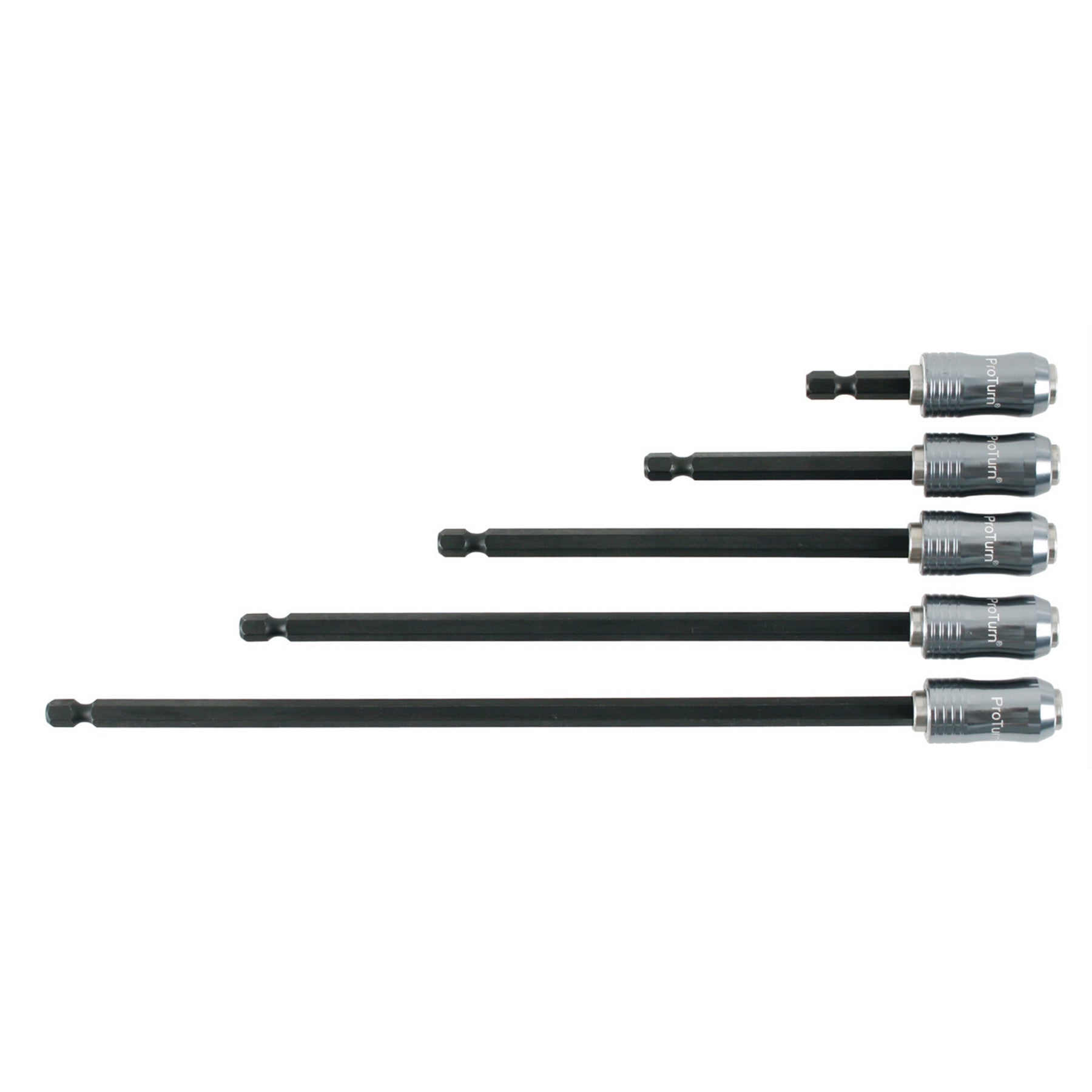 5 Piece Proturn 1/4" Quick Release Magnetic Bit Holder Set