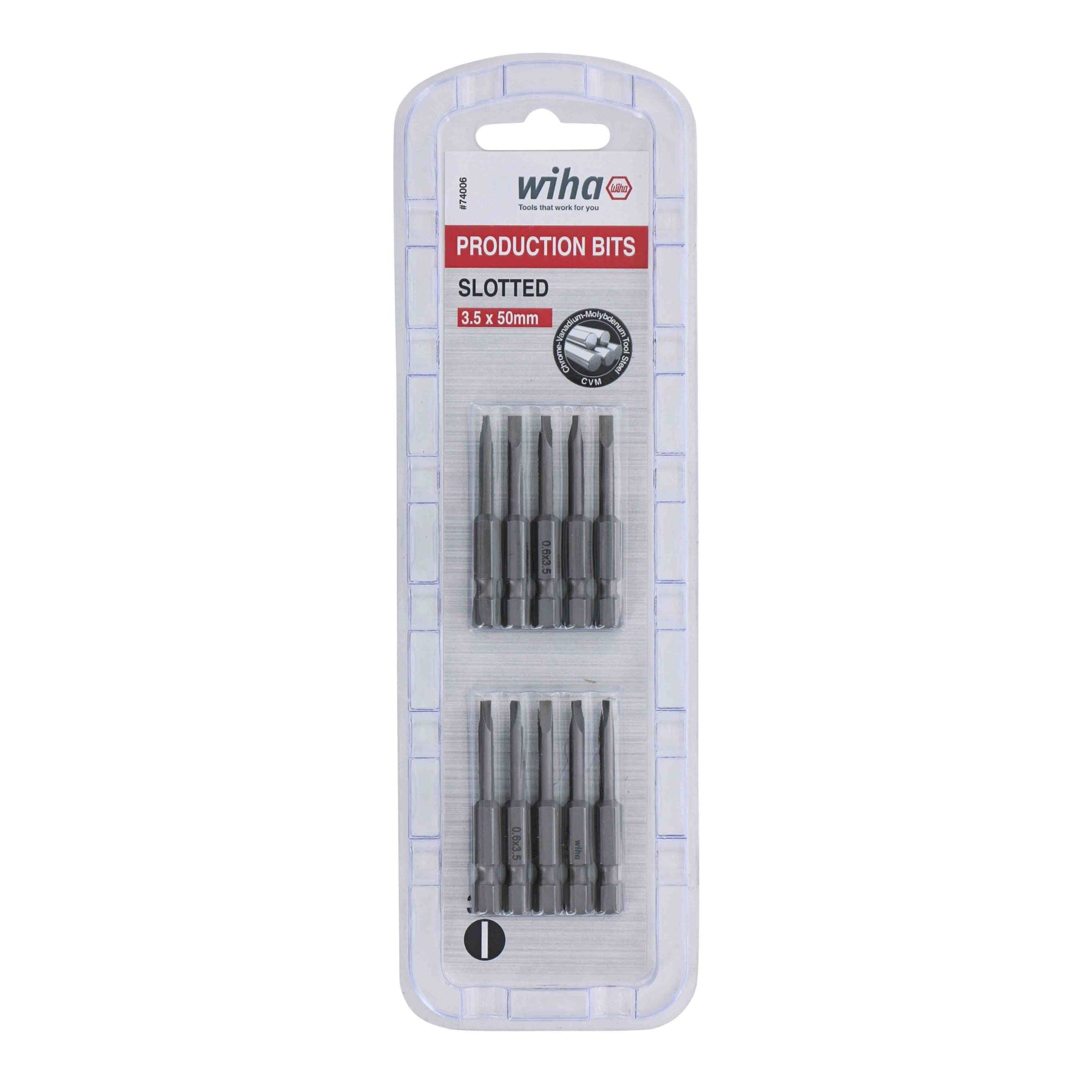 Slotted Bit 3.5 - 50mm - 10 Pack