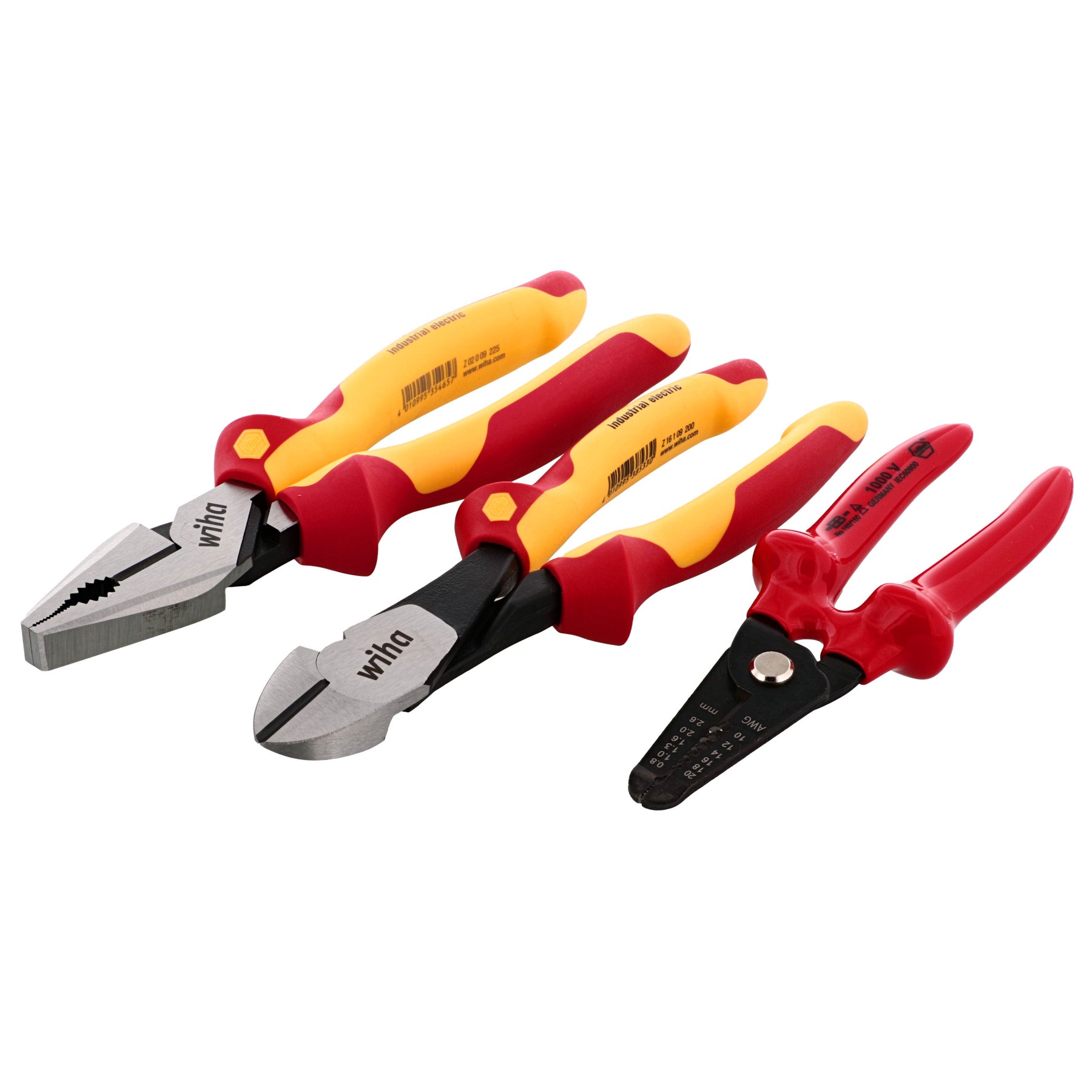 3 Piece Insulated Pliers, Cutters, Wire Stripper Set