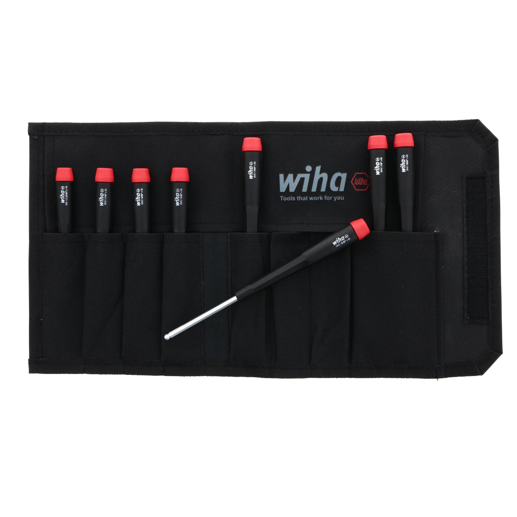 8 Piece Precision Ball End Hex Imperial Screwdriver Set - Inch