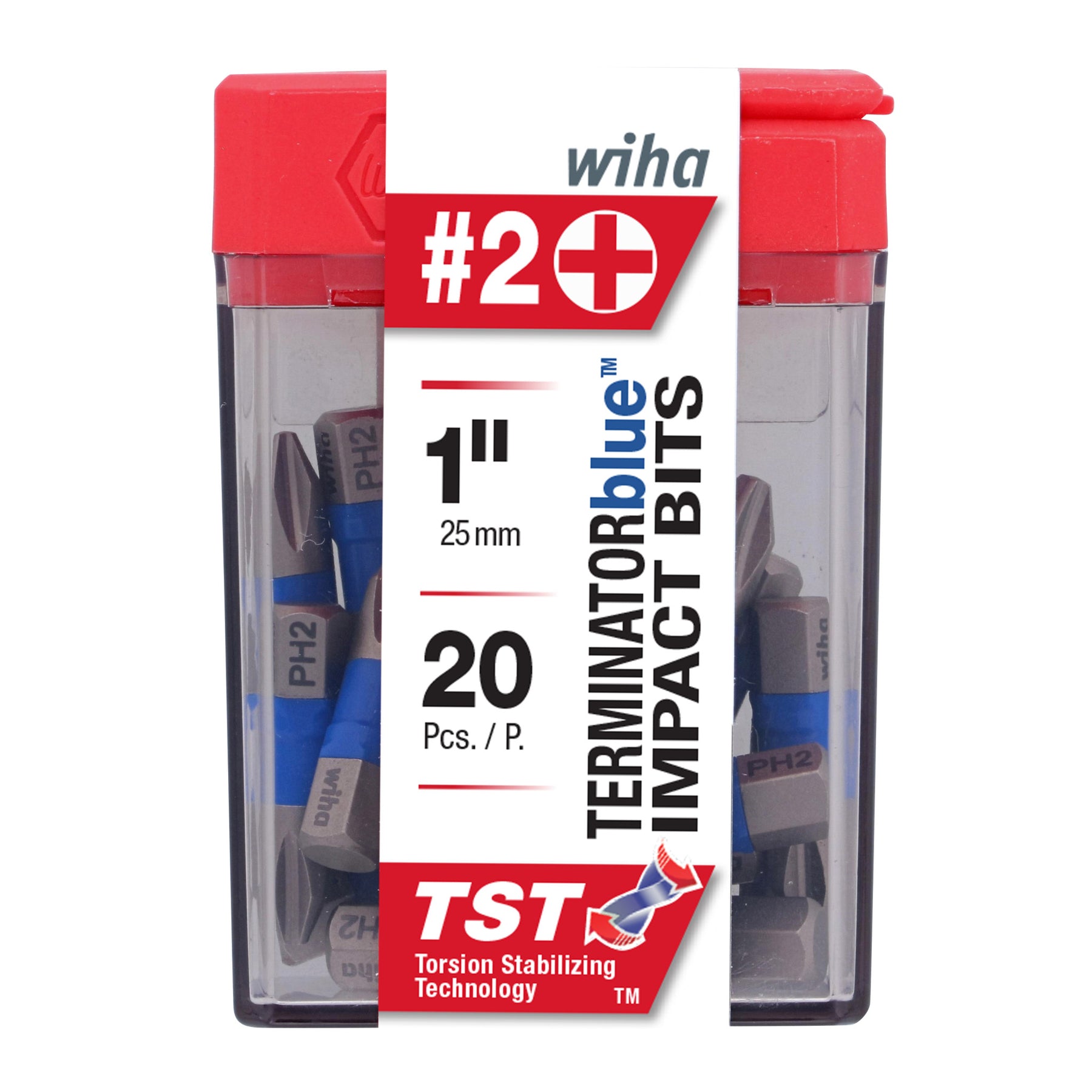 TerminatorBlue Impact Bit Phillips #2 - 1 Inch - 20 Pack