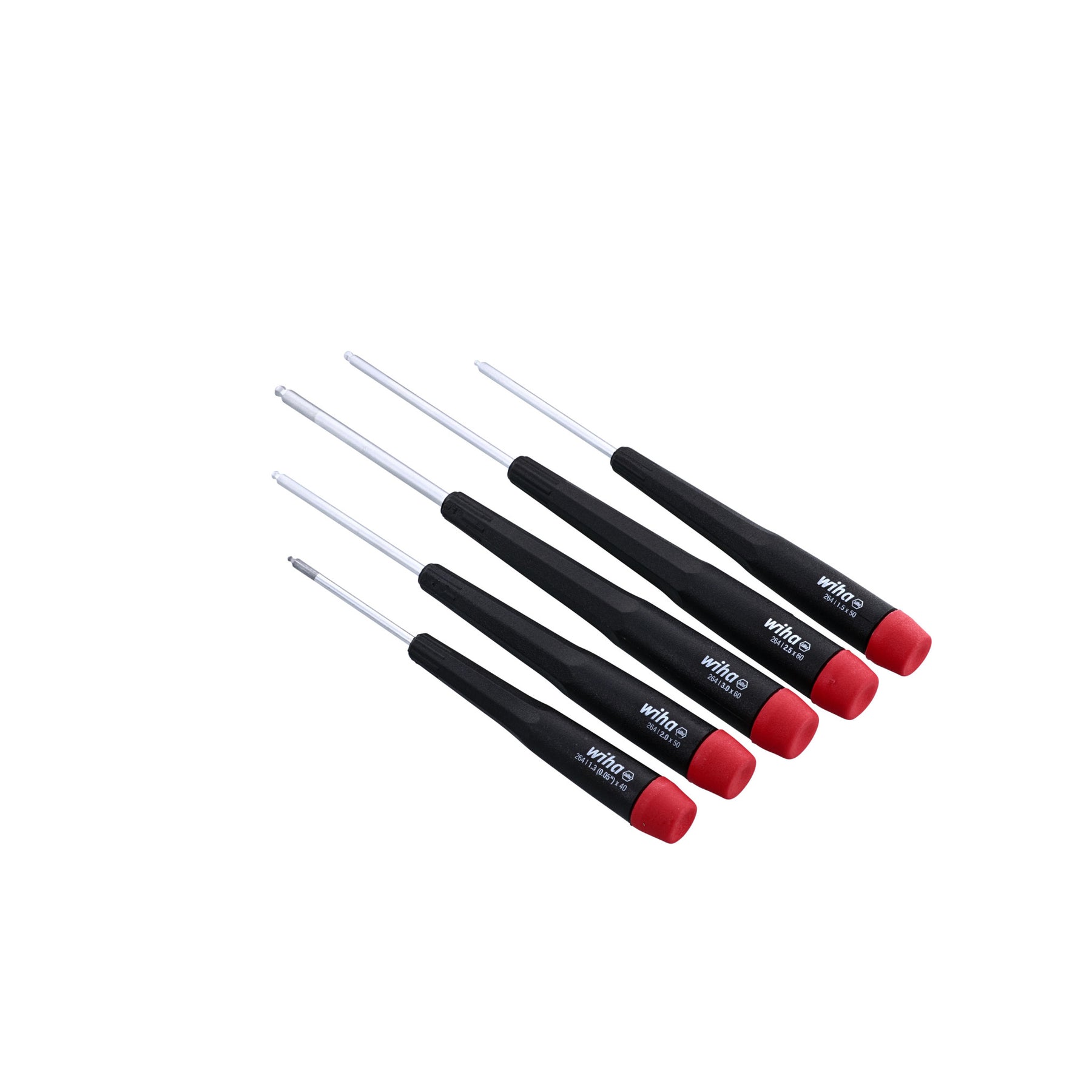 5 Piece Precision Ball End Hex Screwdriver Set - Metric