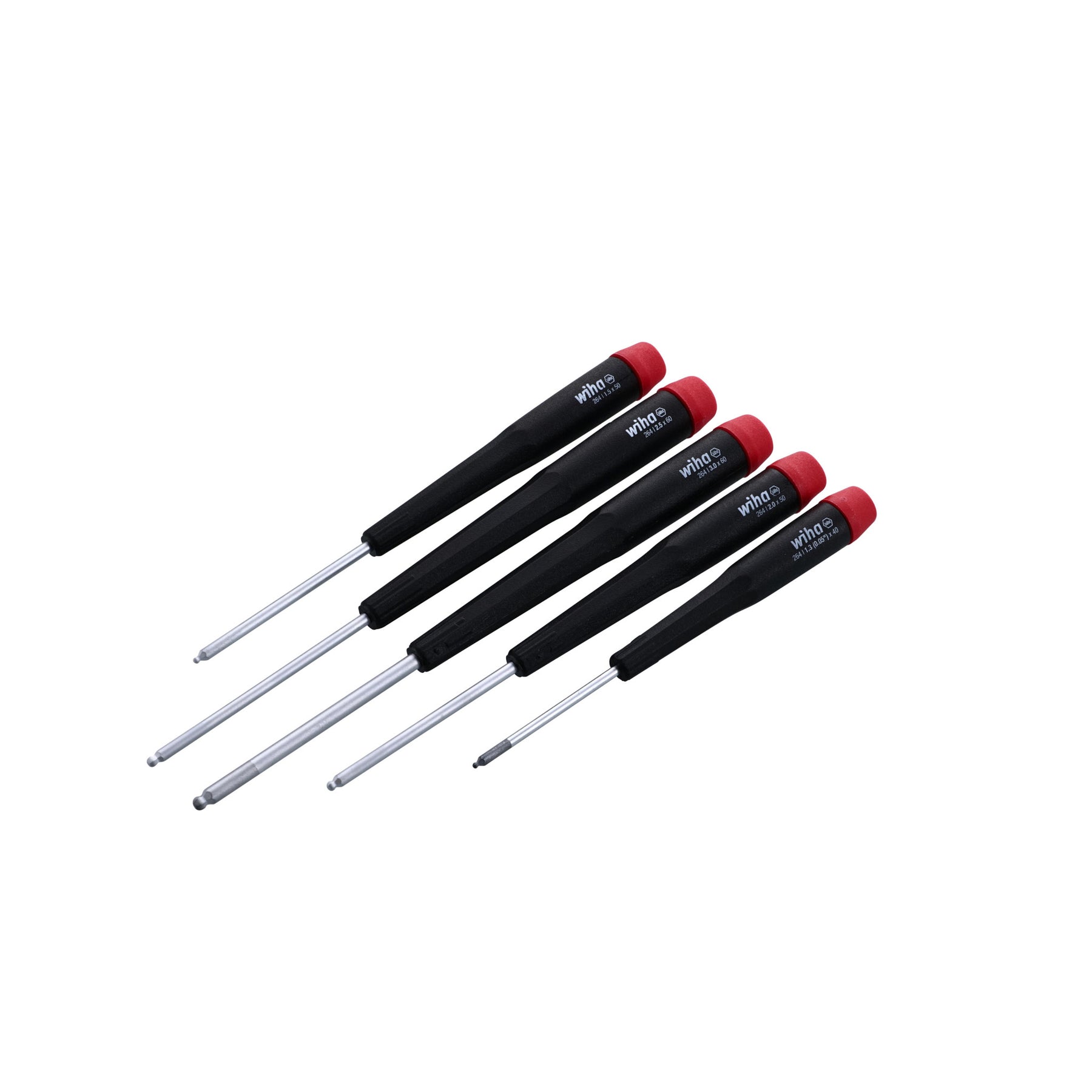 Wiha 26491 5 Piece Precision Ball End Hex Screwdriver Set - Metric