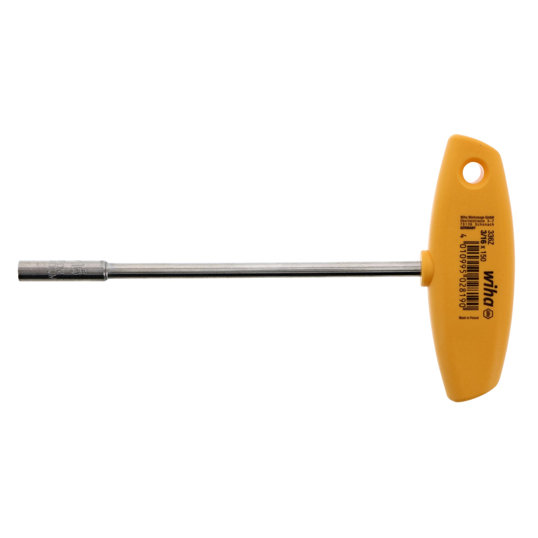 Wiha 33653 Classic Grip T-Handle Nut Driver 3/16"