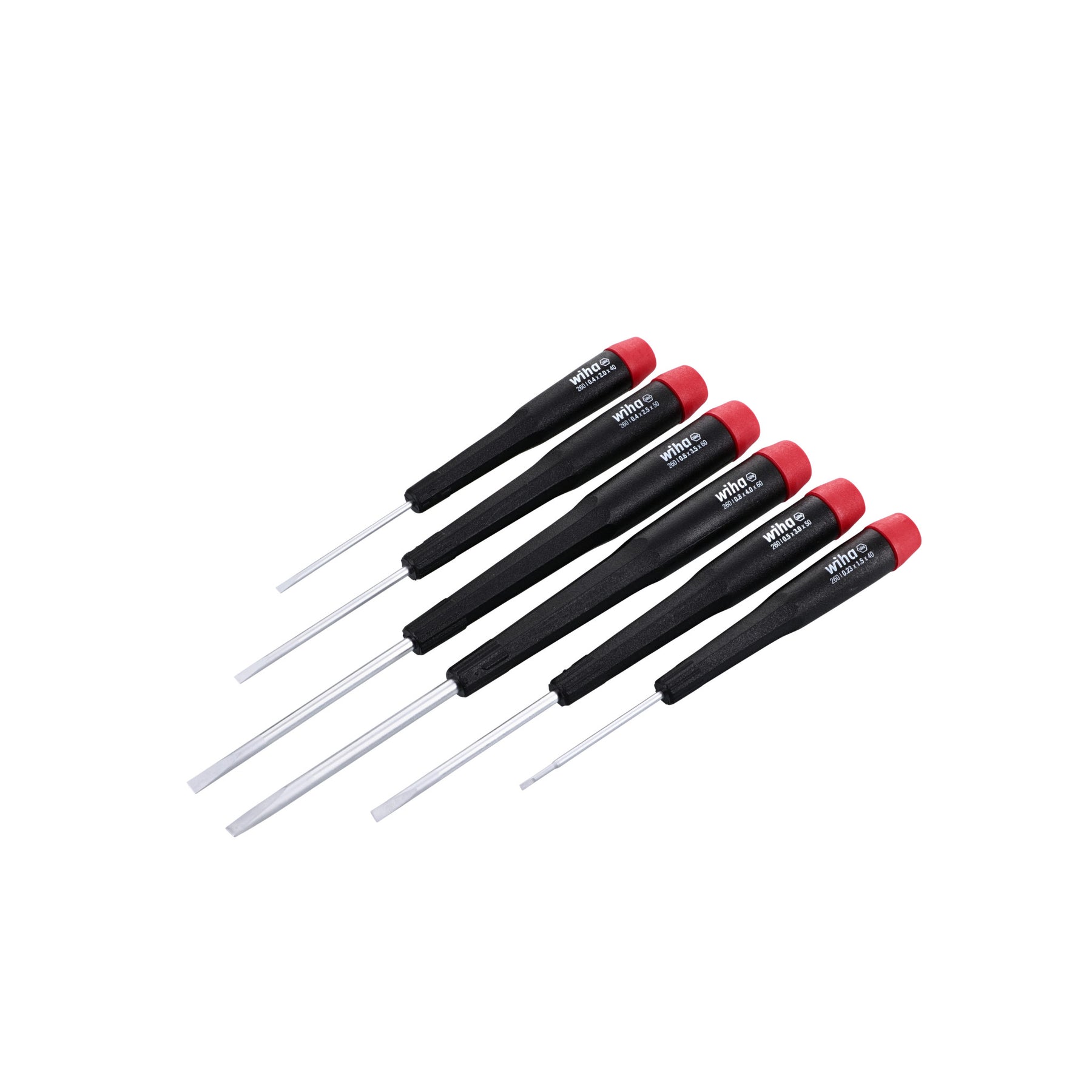 Wiha 26090 6 Piece Precision Slotted Screwdriver Set - Metric