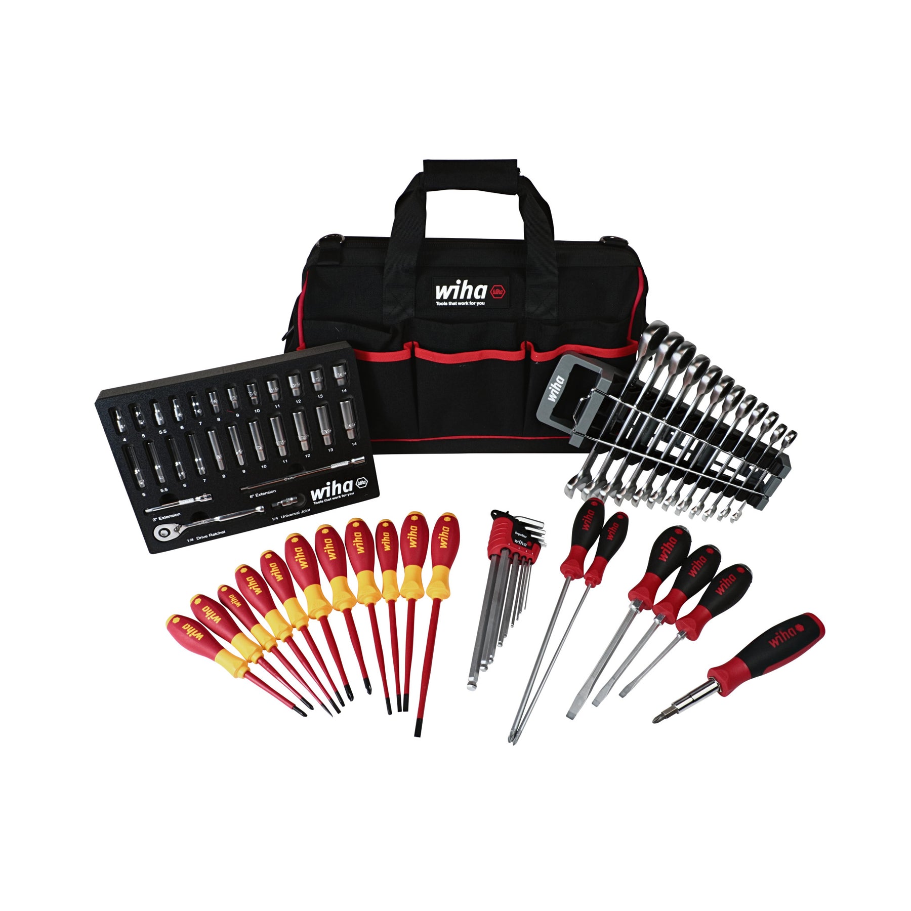 Wiha 91500 75 Piece Mechanics Tool Kit
