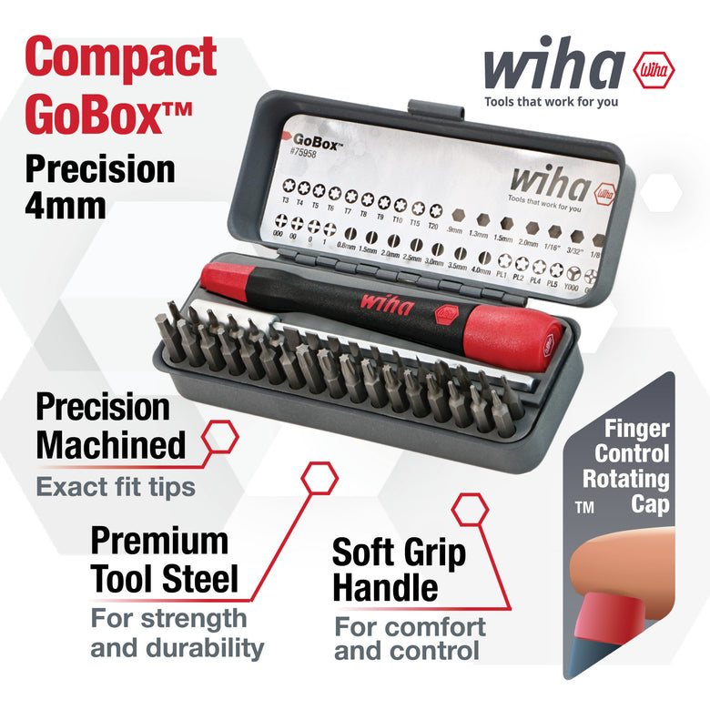 36 Piece GoBox Precision Micro Bit Set