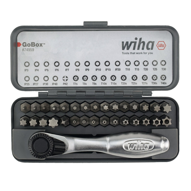 32 Piece GoBox Master Torx Bit Set with Mini Ratchet
