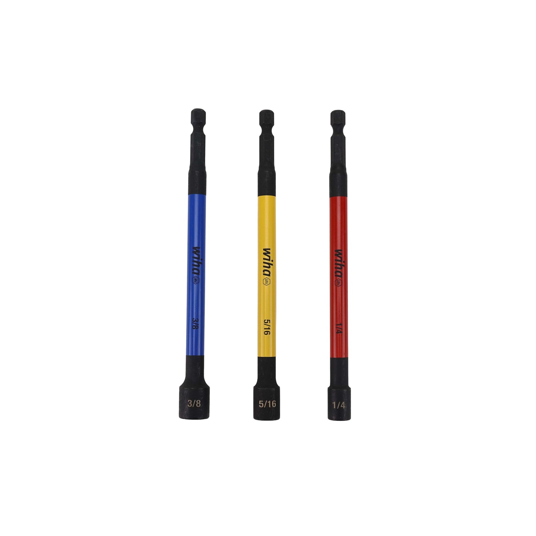 3 Piece Color Coded Magnetic Nut Setter SAE Set