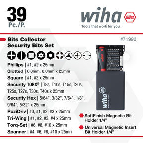 39 Piece Bits Collector Security Bits Set