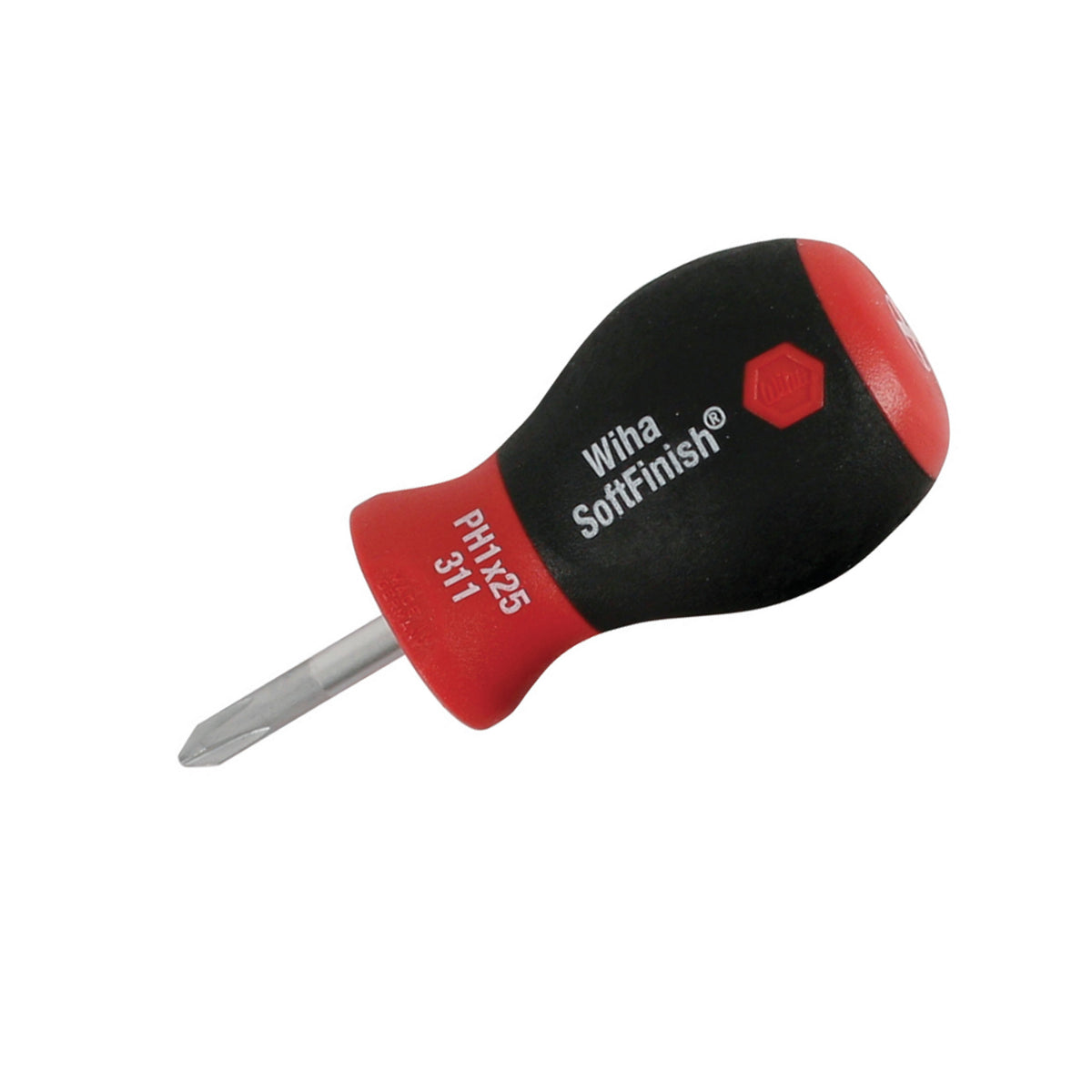 Wiha 31135 SoftFinish Phillips Stubby Screwdriver #1 x 25mm