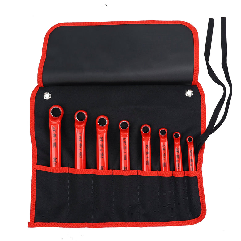 8 Piece Insulated Deep Offset Wrench Set - SAE