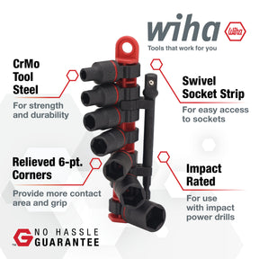 8 Piece 3/8" Drive SAE Impact Socket Set