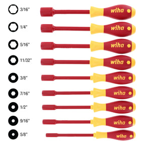 9 Piece Insulated SoftFinish Nut Driver Set - Inch