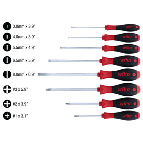 8 Piece SoftFinish Slotted and Phillips Screwdriver Set