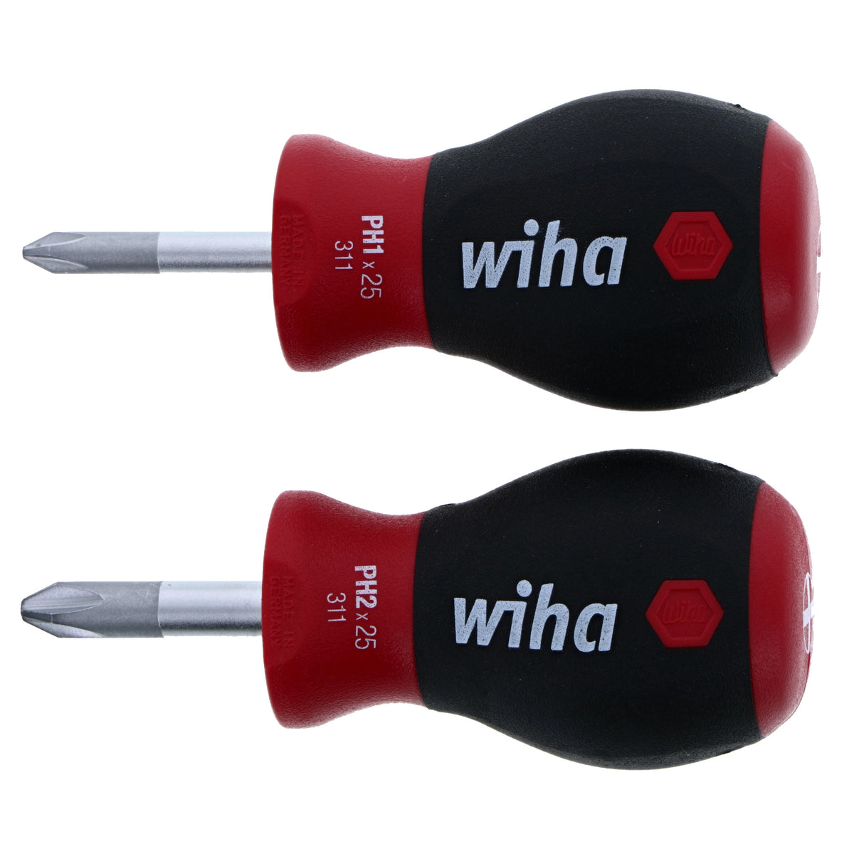 2 Piece SoftFinish Stubby Phillips Screwdriver Set