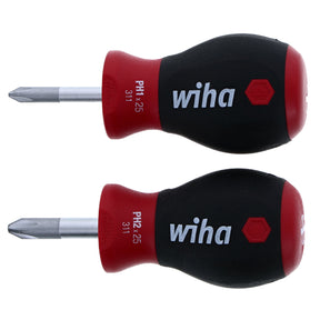 2 Piece SoftFinish Stubby Phillips Screwdriver Set