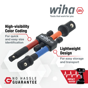 3 Piece Color Coded Socket Adapters