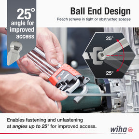 22 Piece ErgoStar Ball End Hex L-Key Set - Inch, Metric