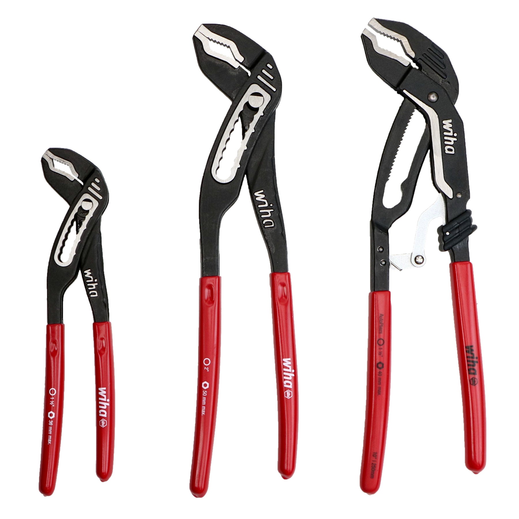 3 Piece Classic Grip V-Jaw Tongue and Groove Pliers Tray Set