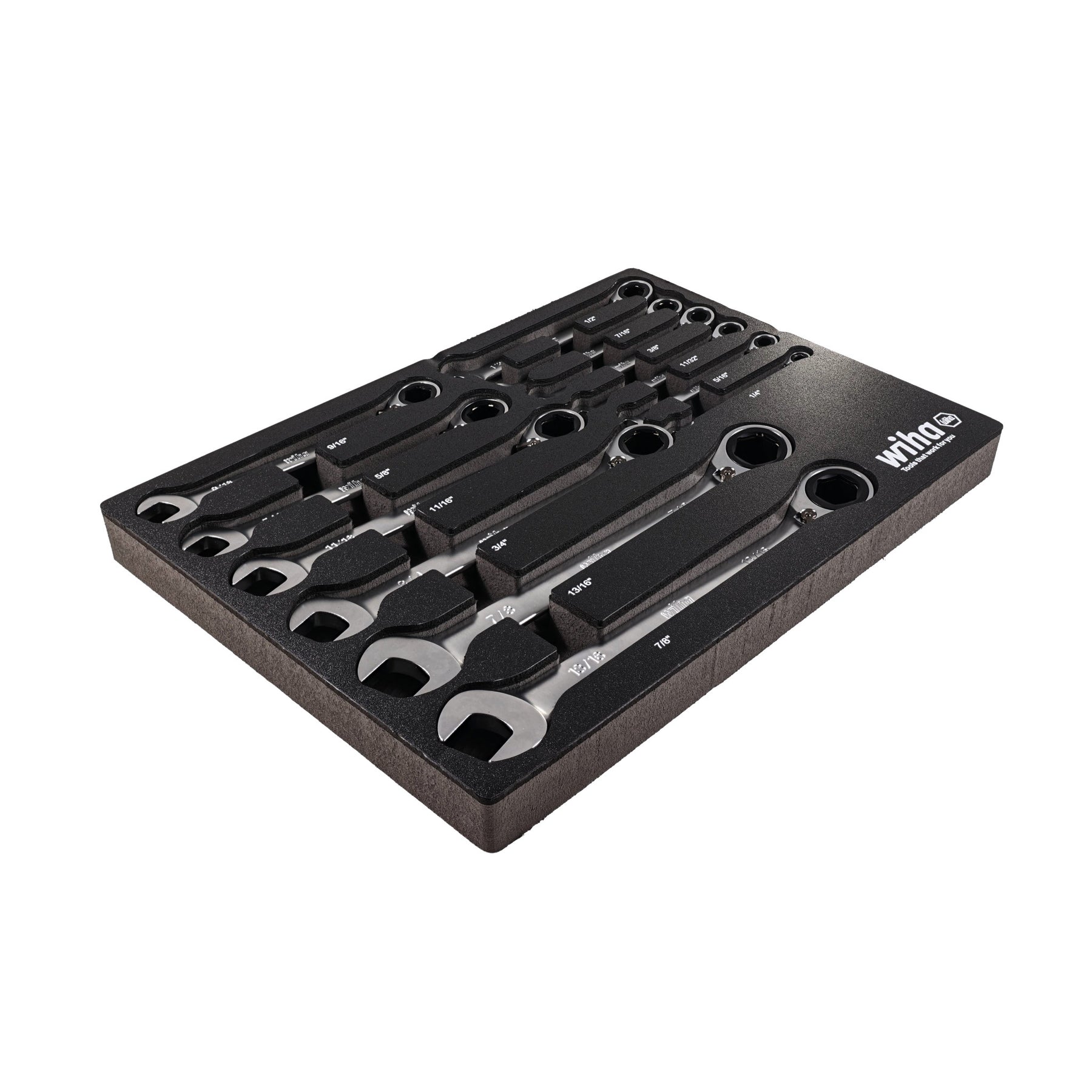 SAE MagicRing Ratcheting Wrench Tray Set