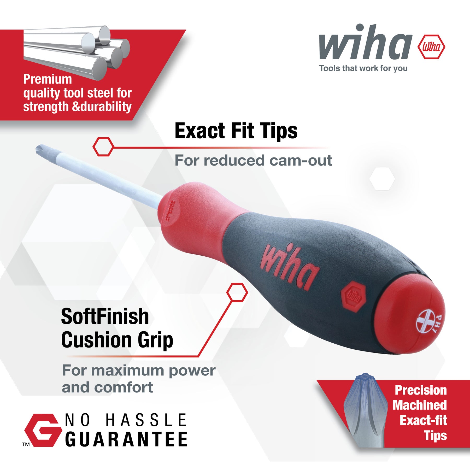 10 Piece SoftFinish Cushion Grip Screwdriver Tray Set