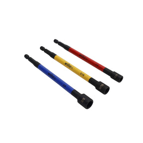 3 Piece Color Coded Magnetic Nut Setter SAE Set