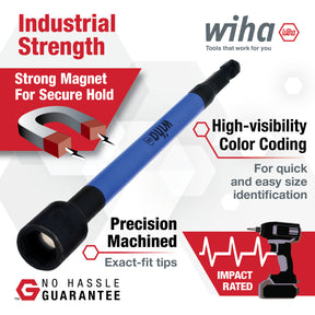 6 Piece Color Coded Magnetic Nut Setter Metric Set