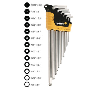 13 Piece MagicRing Ball End Hex L-Key Set - Inch
