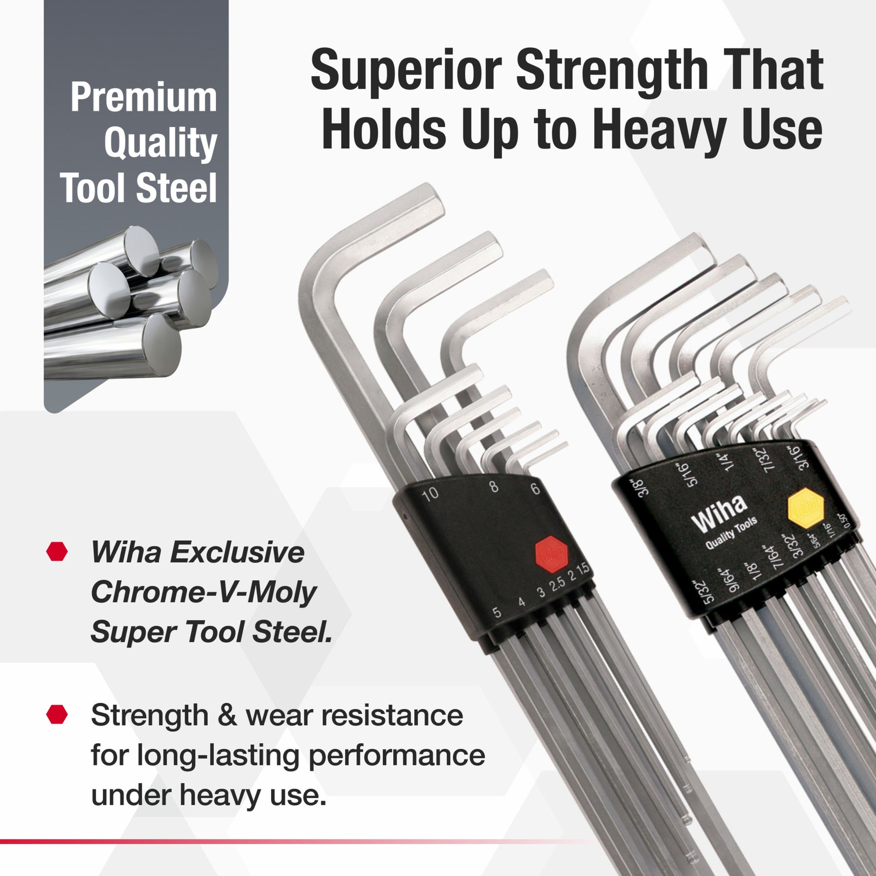22 Piece Ball End Hex L-Key Set - Inch - Metric