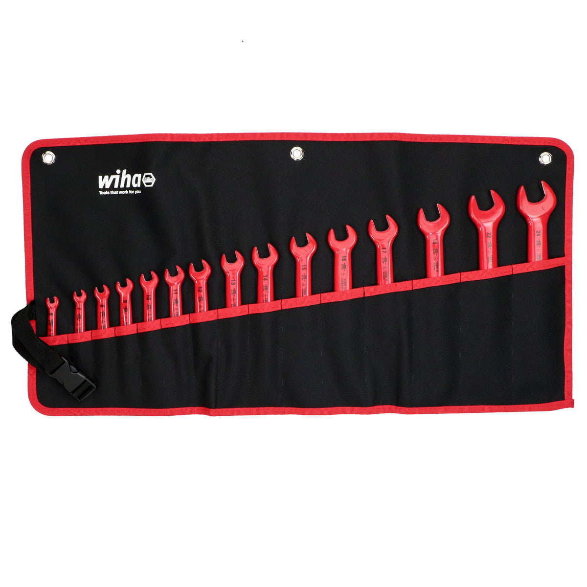 15 Piece Insulated Open End Wrench Set - Metric