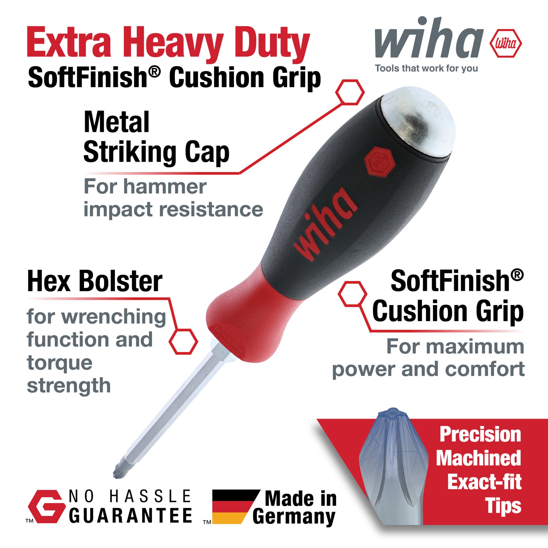 10 Piece SoftFinish XHeavy Duty Cushion Grip Screwdriver Tray Set