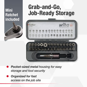 32 Piece GoBox Security Bit Set with Mini Ratchet