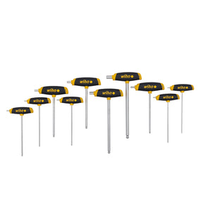 10 Piece SoftGrip Dual Drive Hex SAE T-Handle Tray Set