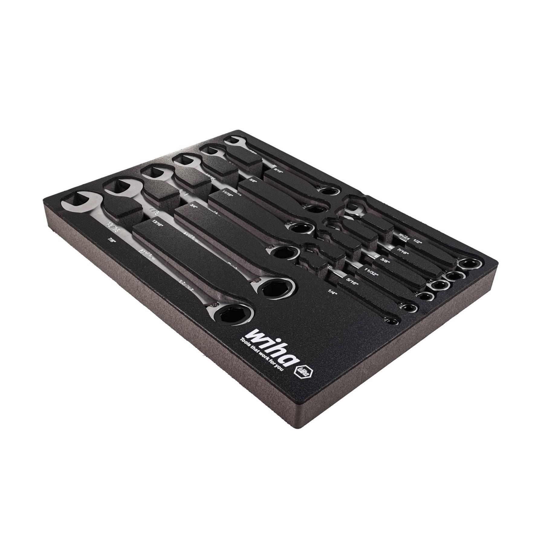 SAE MagicRing Ratcheting Wrench Tray Set