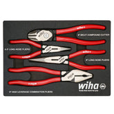 Wiha 34681 4 Piece Classic Grip Pliers and Cutters Tray Set