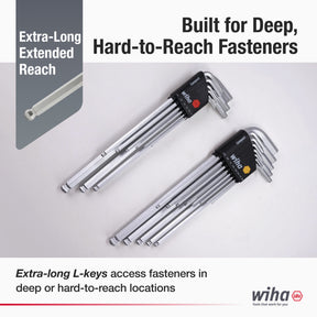 22 Piece Ball End Hex L-Key Set - Inch - Metric