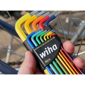 13 Piece Ball End Color Coded Hex L-Key Set - Inch