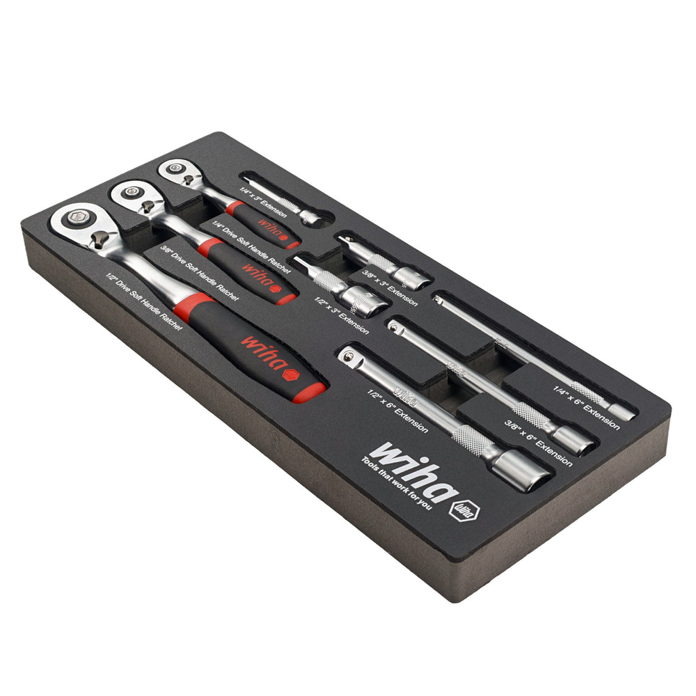 Wiha Ratel Set Wiha 33388 SoftFinish 9 Piece Ratchet Set