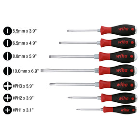 7 Piece SoftFinish XHeavy Duty Slotted and Phillips Screwdriver Set