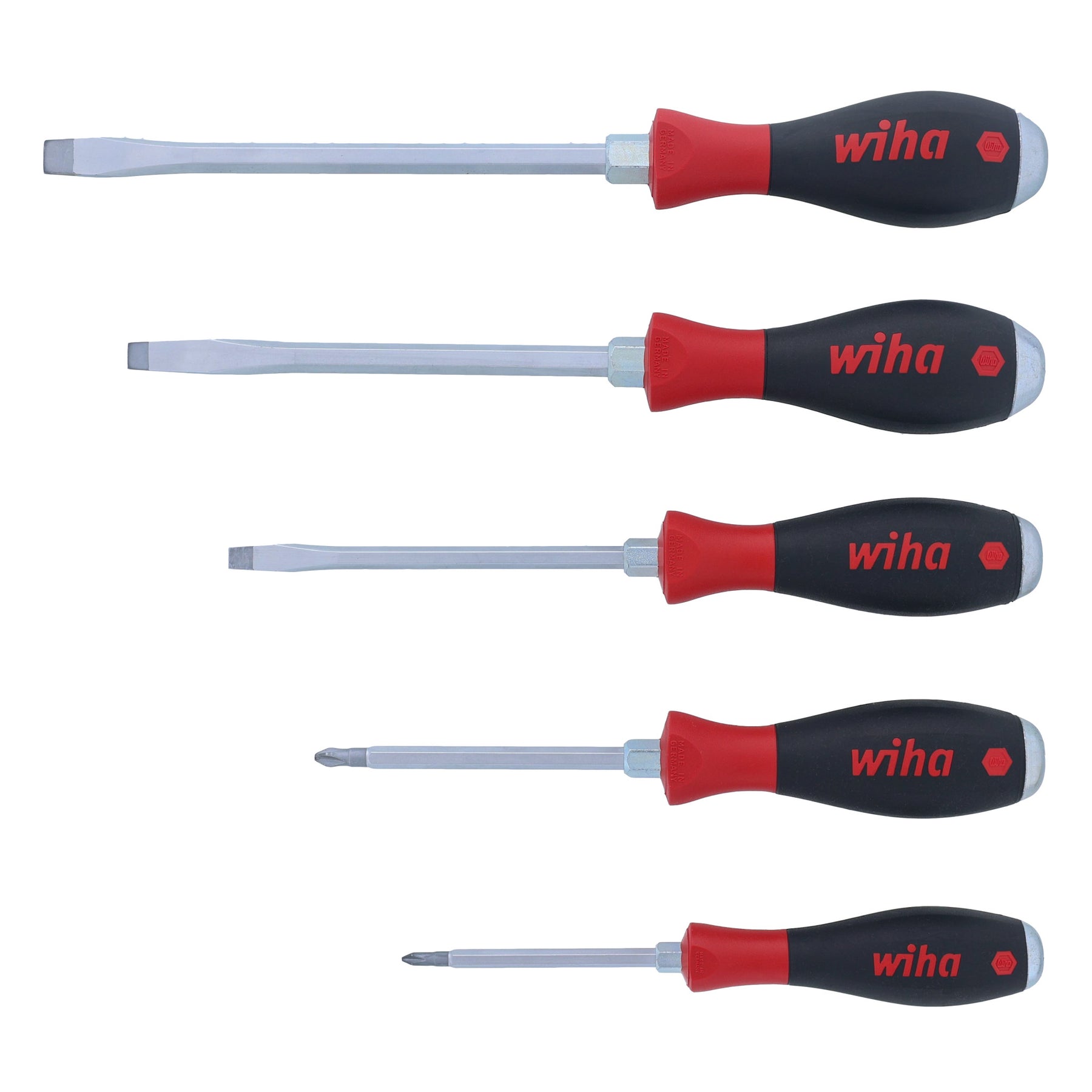 5 Piece SoftFinish X Heavy Duty Slotted and Phillips Screwdriver Set