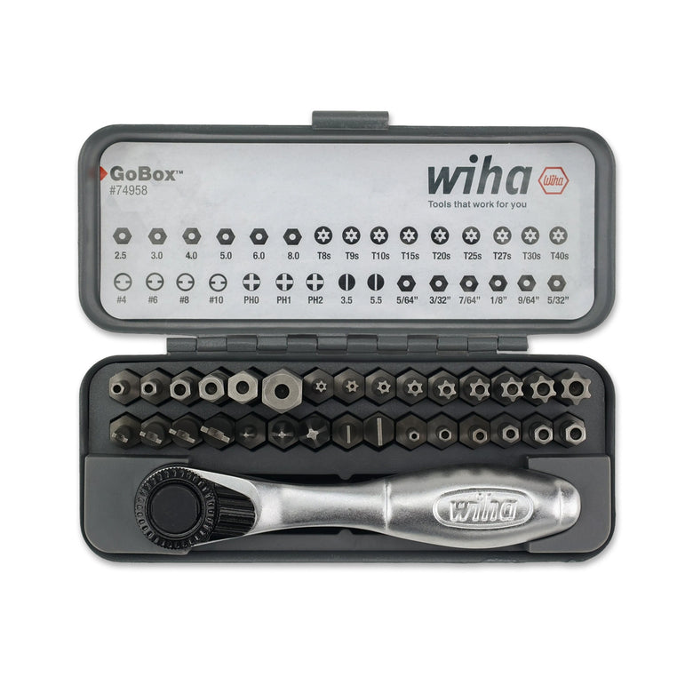 32 Piece GoBox Security Bit Set with Mini Ratchet