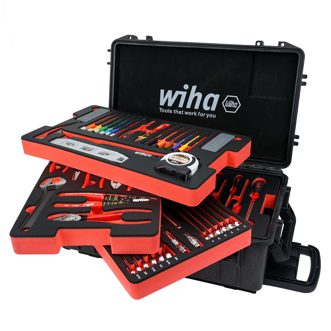 Wiha 92100 194 Piece Premium Kit In Rolling Tool Box