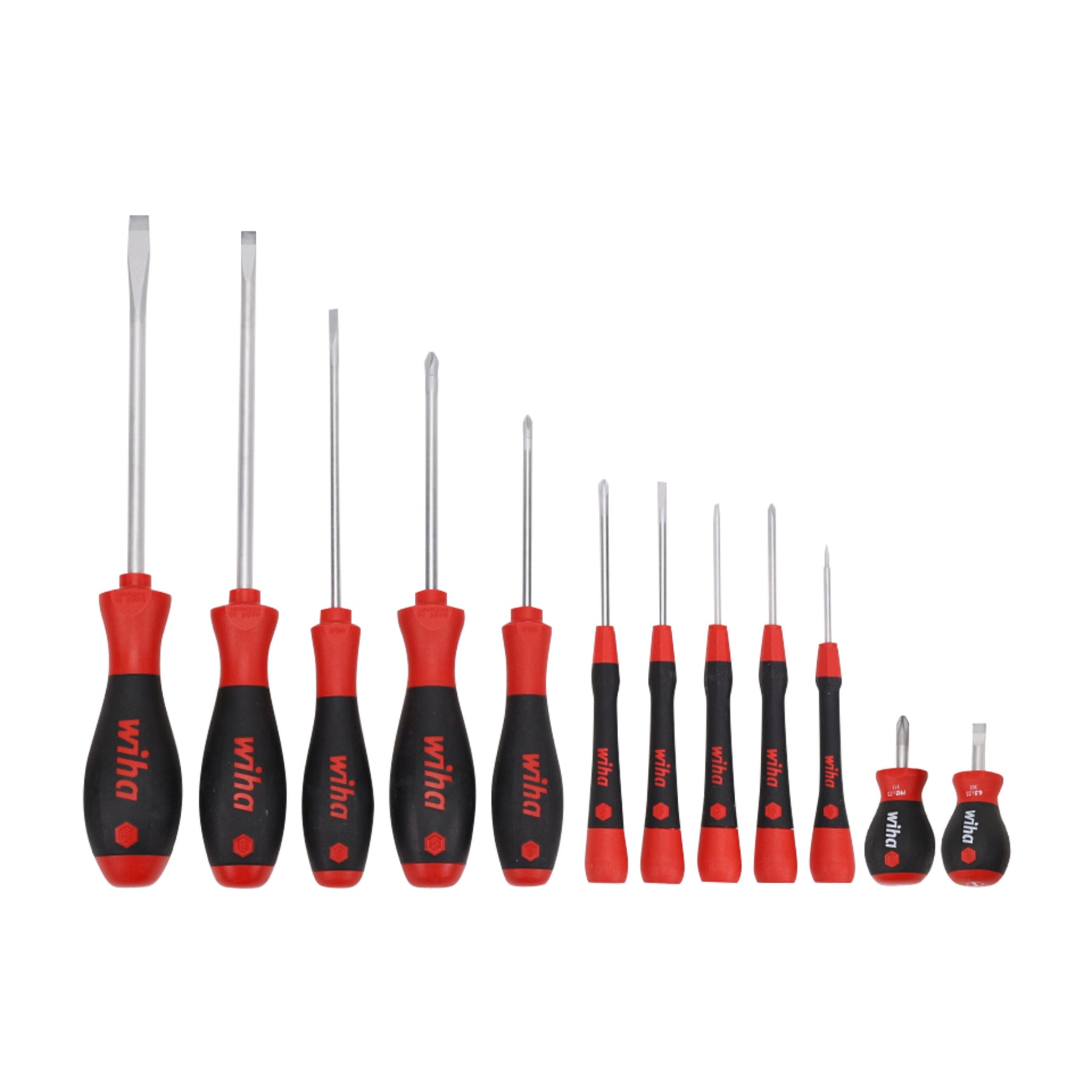 12 Piece Screwdriver Set - PicoFinish Precision, SoftFinish Standard and Stubby