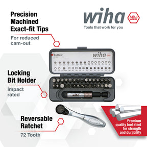 32 Piece GoBox Standard Bit Set with Mini Ratchet