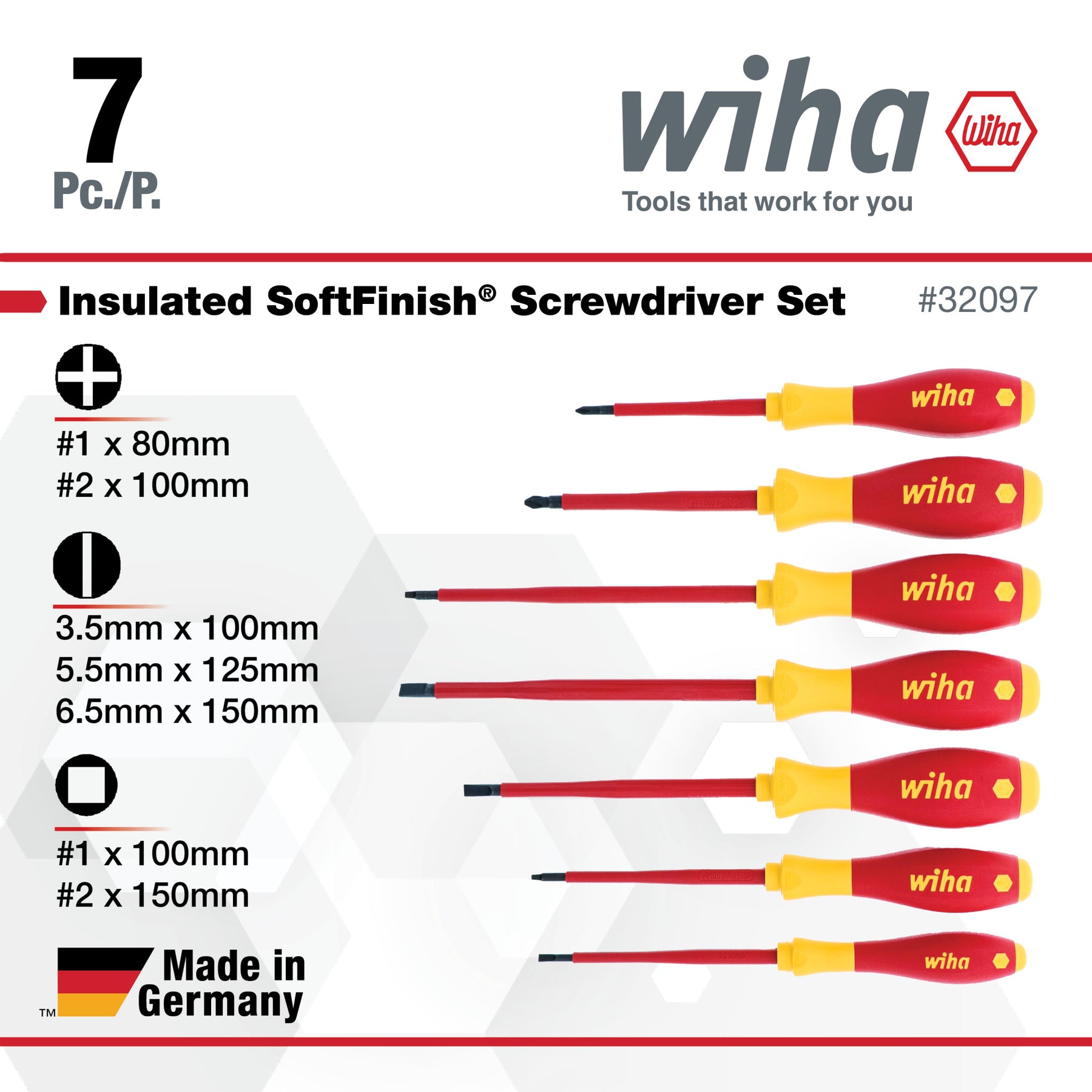 7 Piece Insulated SoftFinish Screwdriver Set