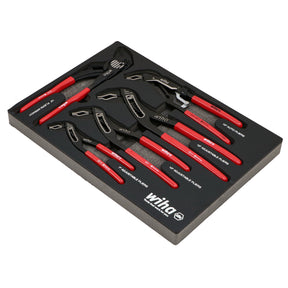 5 Piece Classic Grip V-Jaw Tongue and Groove Pliers Tray Set